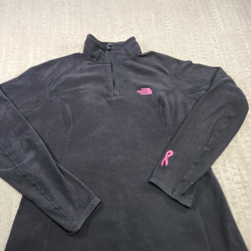 The North Face‎ Pullover Women M Black Fleece Breast Cancer Awareness Sweatshirt